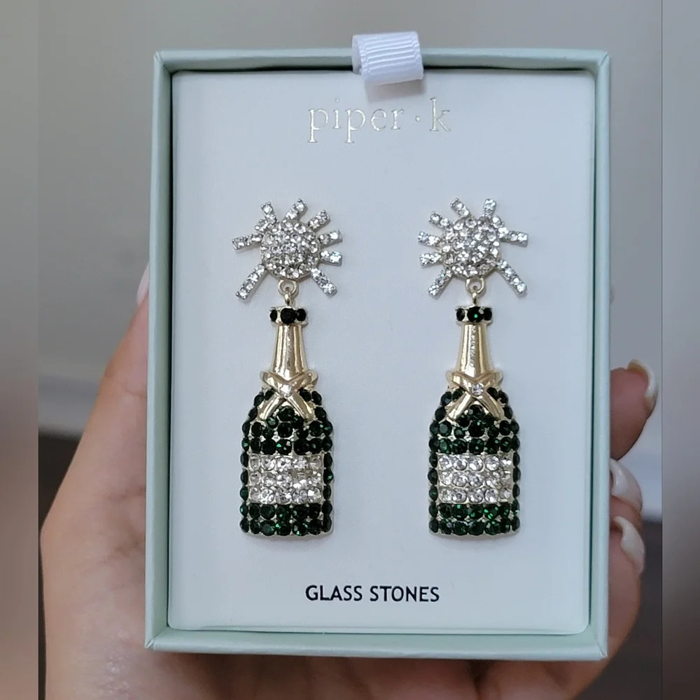Piper K Bottle Earrings NWT